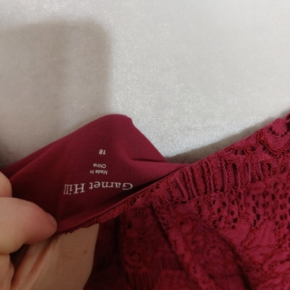 Garnet Hill pink cap sleeve lace dress lined synched waist wedding guest 18 - Picture 8 of 13